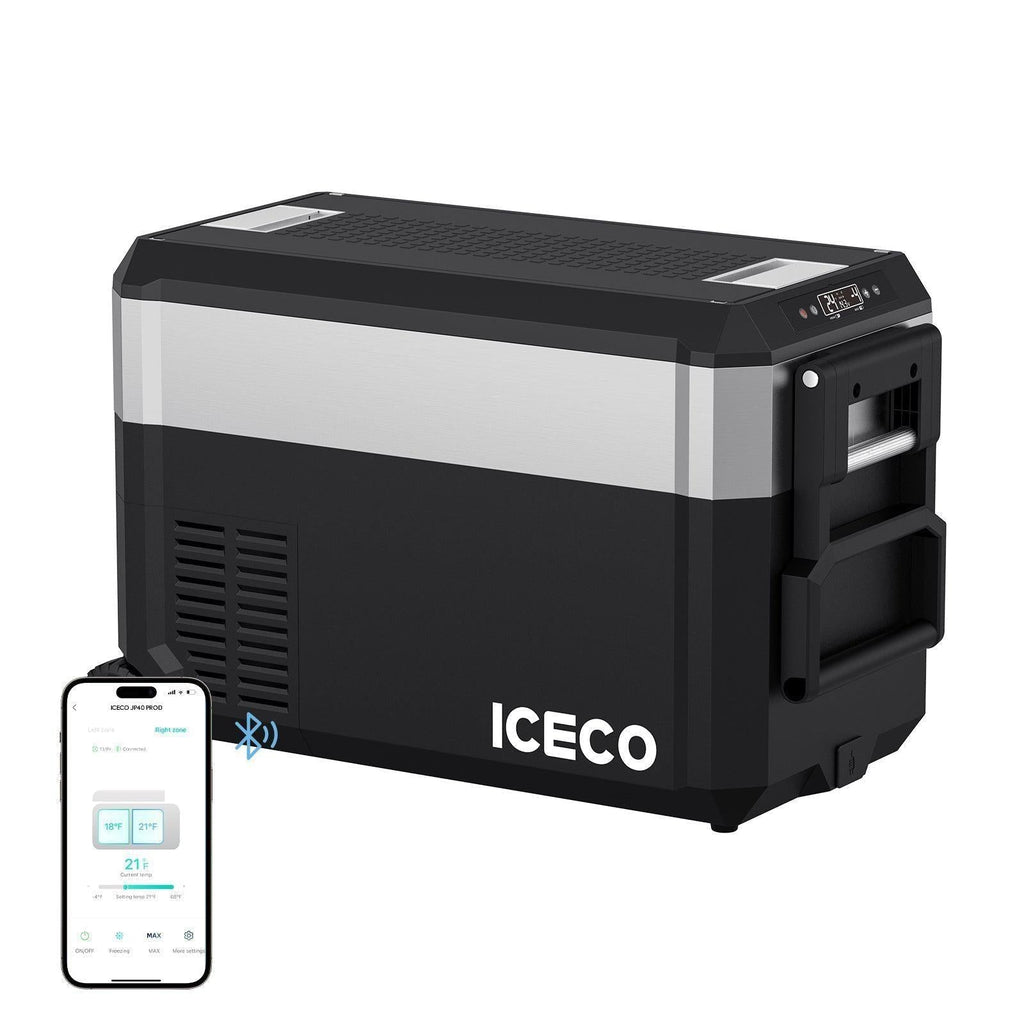 ICECO JP50 Pro Dual Zone Wheeled 51QT Portable Cooler Silver