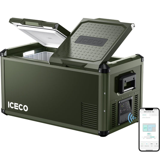ICECO VL75 Pro Dual Zone 79QT Portable Cooler Olive