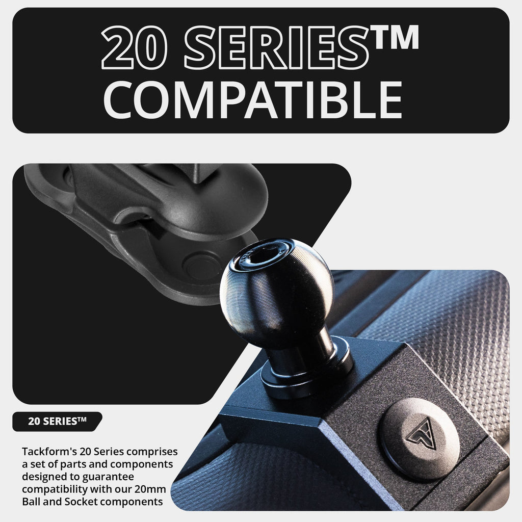 2021-2026 Ford Bronco LINK™ CB Microphone Mount With Top Dash Clip | 2" Arm | 6th Generation | (NOT FOR LEATHERETTE STITCHED DASH)
