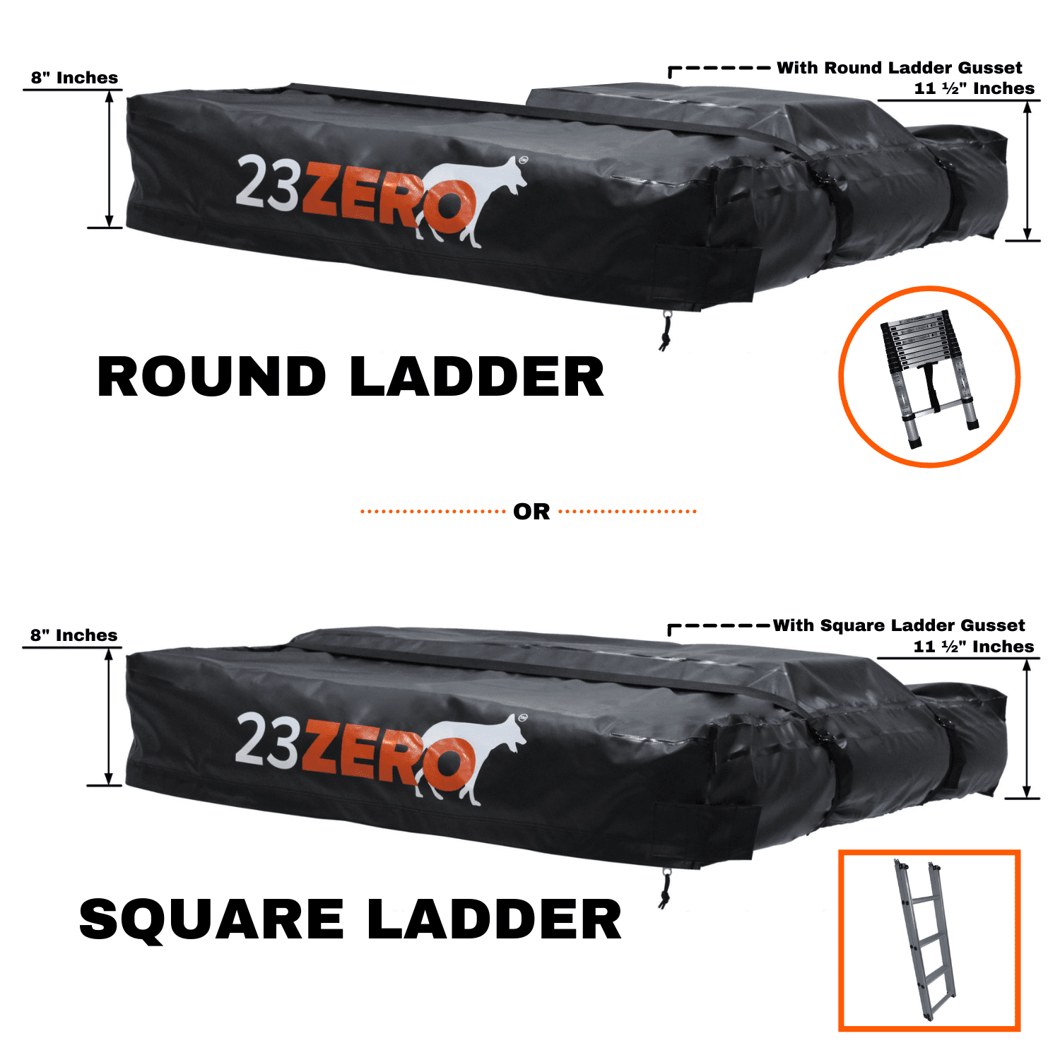 Transit Cover 72 Black Round Ladder 1.0 to 2.0