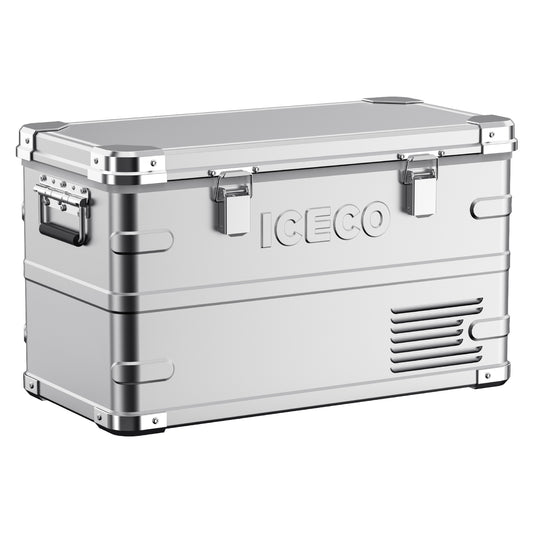 ICECO APL35 Aluminum Dual Zone 37QT Portable Cooler Silver