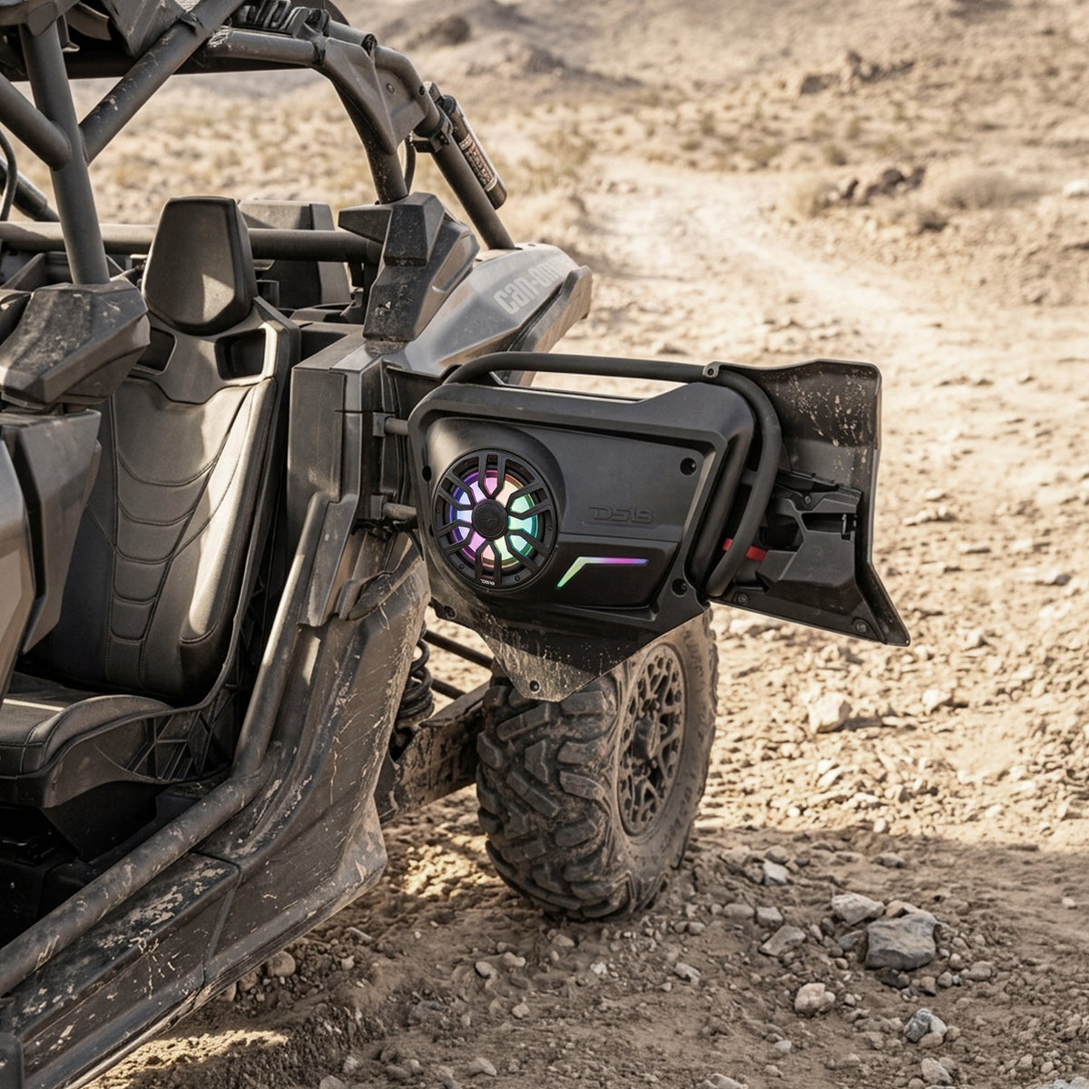 Can-Am Maverick X3 (2017-Up) Rear Door Speaker Panels with Digital LED Badge