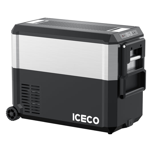 ICECO JP40 Pro Dual Zone Wheeled 39QT Portable Cooler Silver