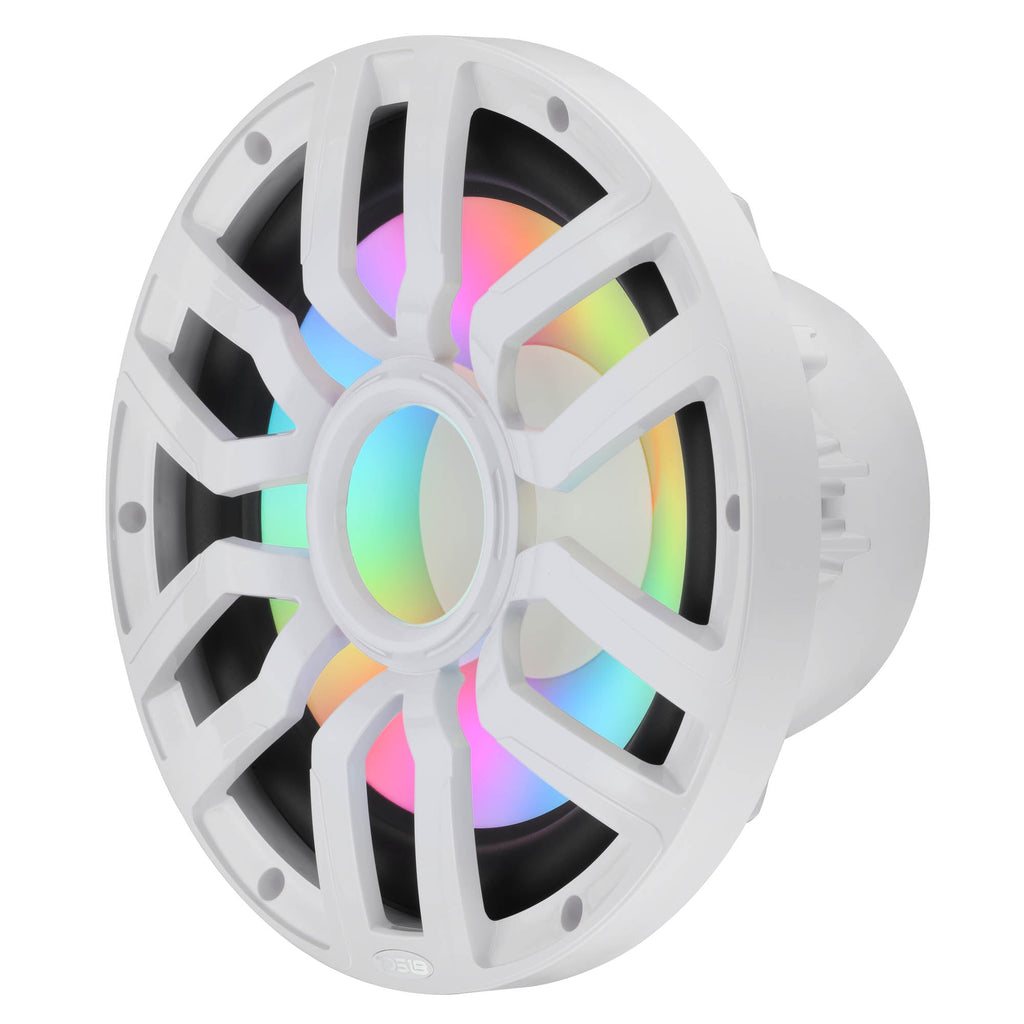 12” Marine Subwoofer with Hybrid Magnet Motor, Removable Grille and Digital LED Lights - 600W RMS 4-Ohm