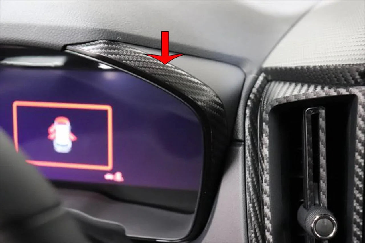 3D Carbon Speedometer Outer Trim Overlays (Front) - 2022+ WRX
