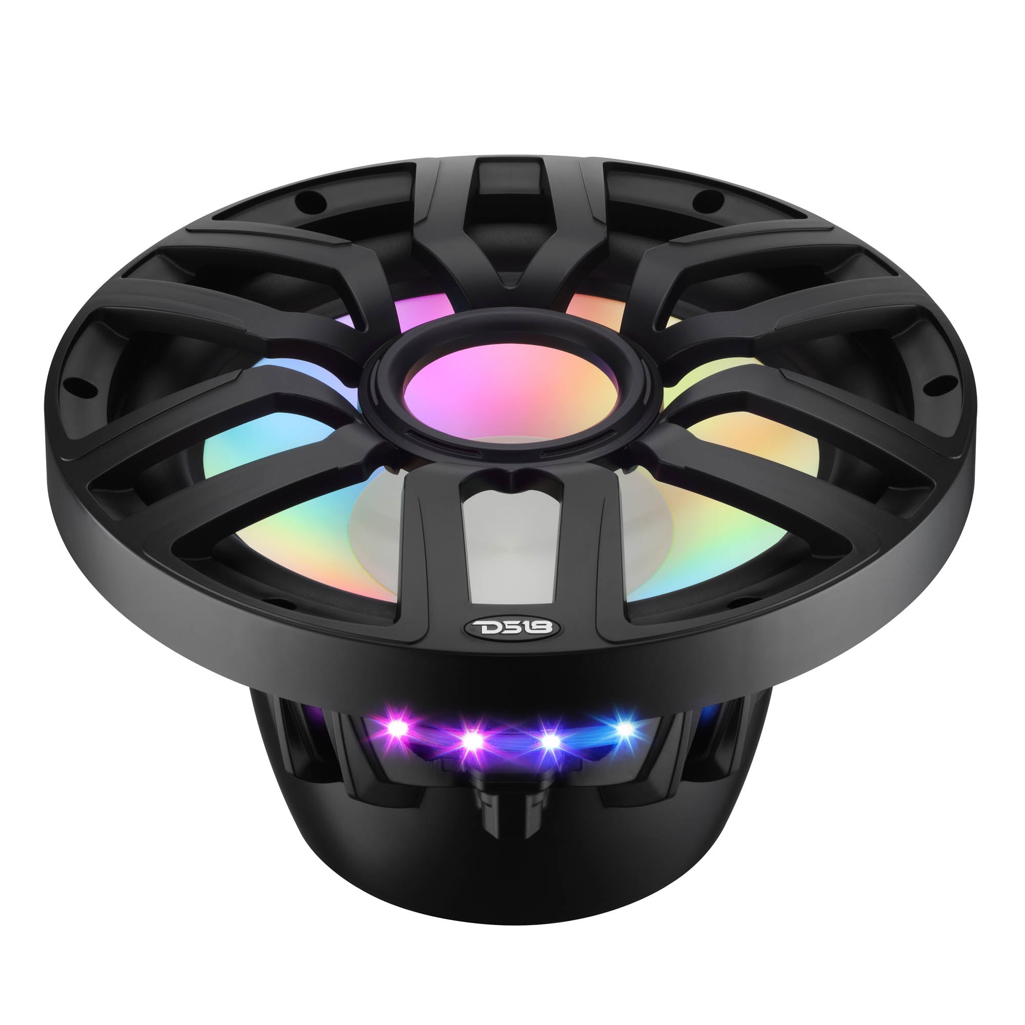 12” Marine Subwoofer with Hybrid Magnet Motor, Removable Grille and Digital LED Lights - 600W RMS 4-Ohm