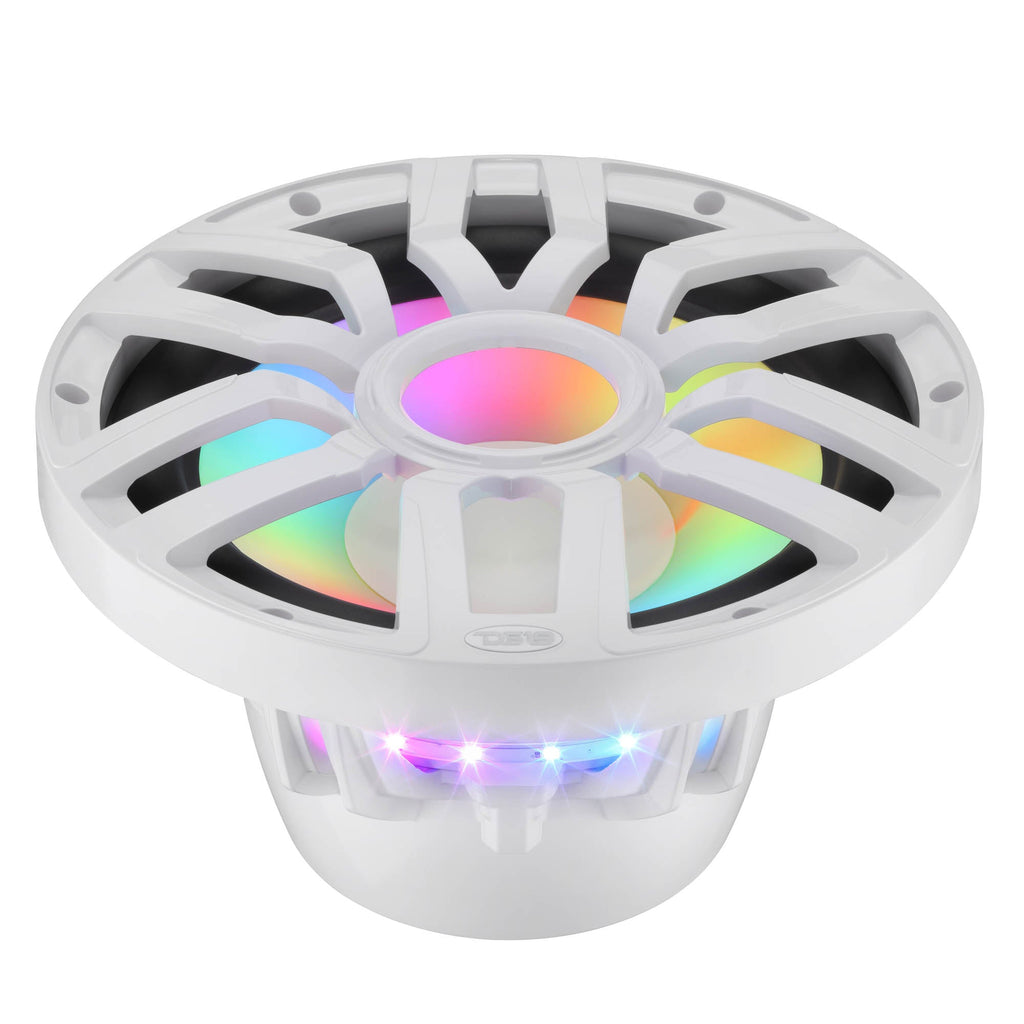 12” Marine Subwoofer with Hybrid Magnet Motor, Removable Grille and Digital LED Lights - 600W RMS 4-Ohm