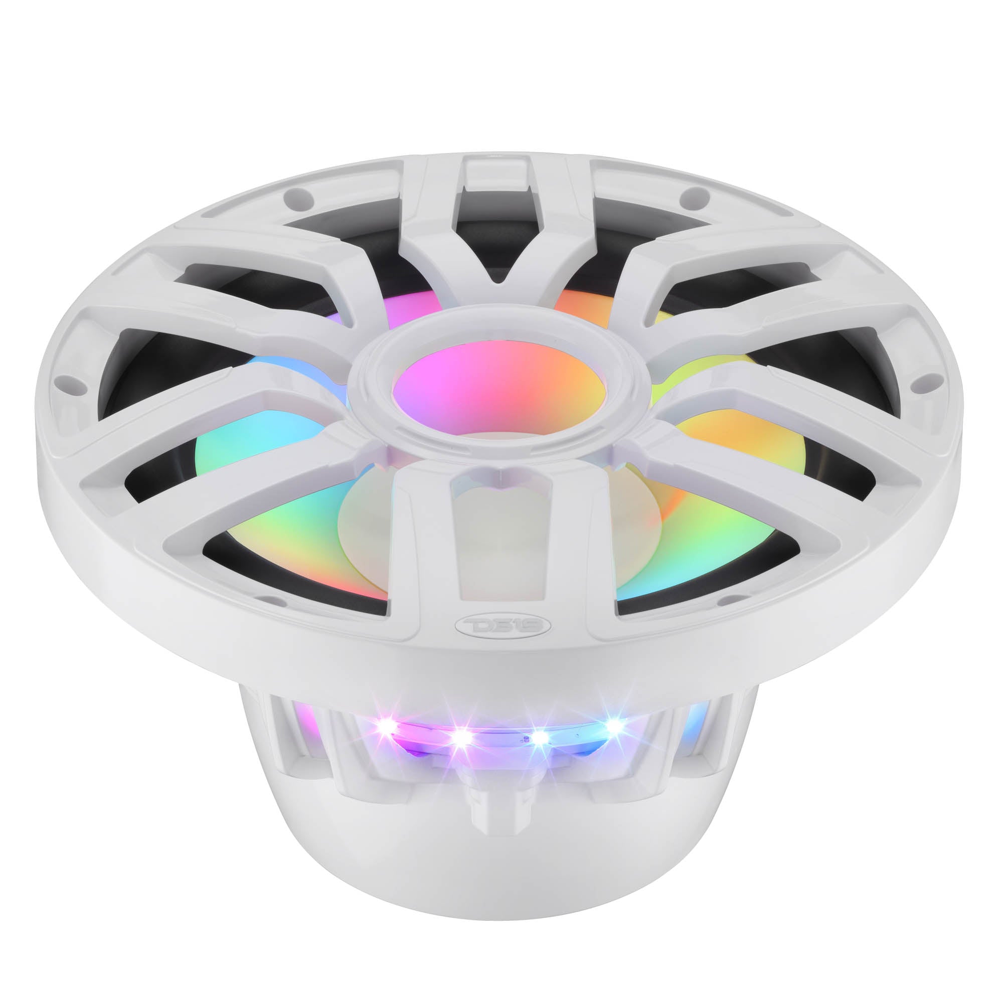 12” Marine Subwoofer with Hybrid Magnet Motor, Removable Grille and Digital LED Lights - 600W RMS 4-Ohm