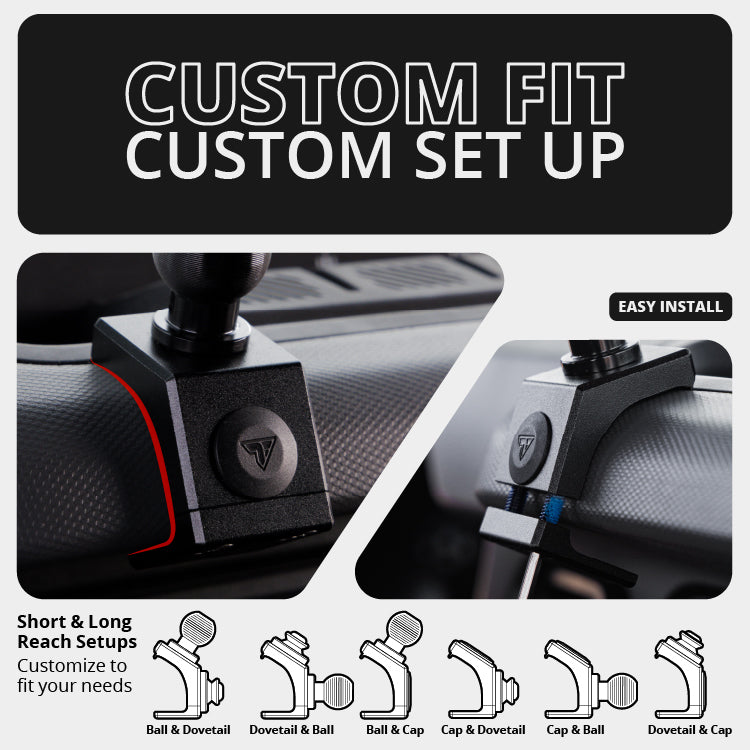 2021-2026 Ford Bronco LINK™ Magnetic Phone Mount With Top Dash Clip | 2" Arm | 6th Generation | (NOT FOR LEATHERETTE STITCHED DASH)