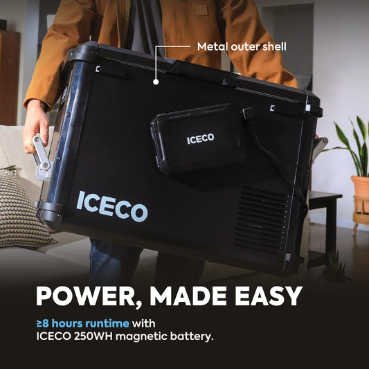 ICECO VL45Plus Single Zone 44QT 3 Way Access Portable Freezer Black