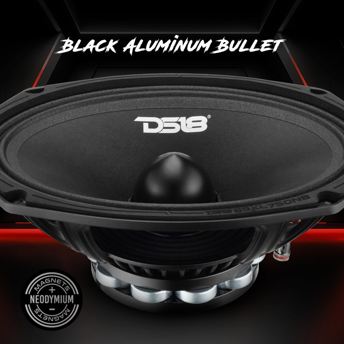 6x9" Midrange Loudspeaker with Neodymium Rings and Aluminum Bullet | 375 Watts RMS 4-Ohm