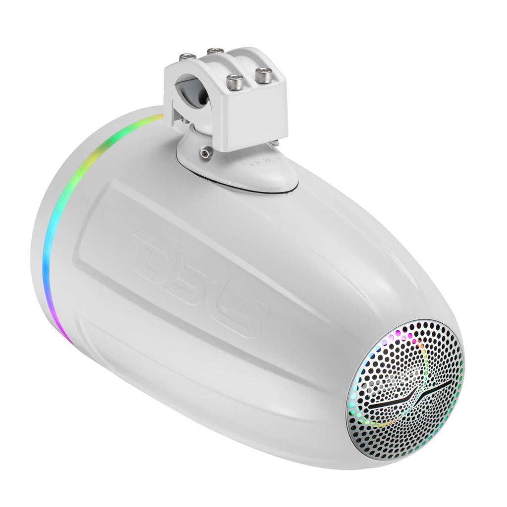8" NXL-iQ Marine Tower Speaker with Digital LED Lights, Neodymium Magnet, 1" Compression Driver, IP65 Rated, 350W RMS, 4-Ohm