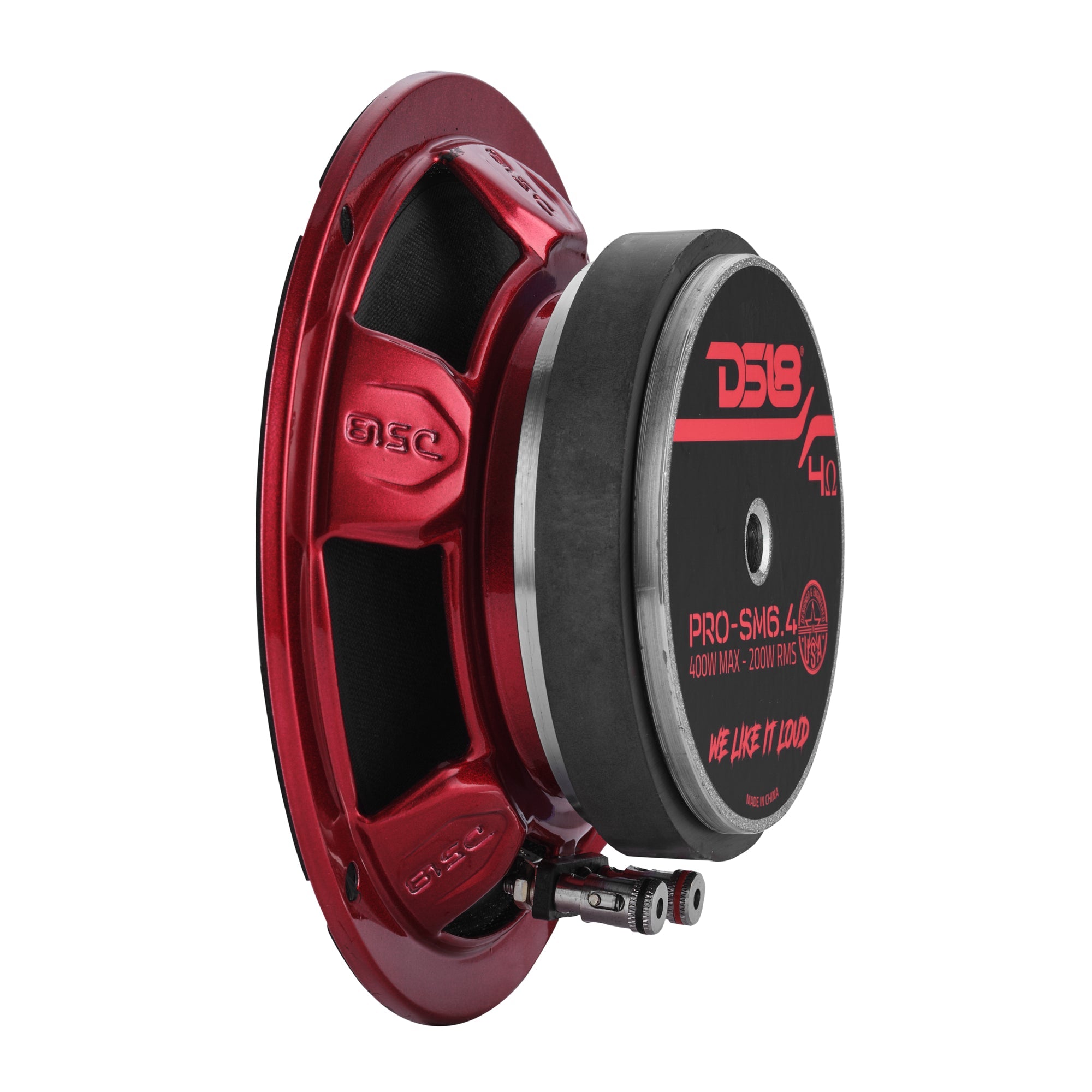 PRO 6.5" Slim Mid-Range Loudspeaker with Water-Resistant Cone | 200W RMS 4-Ohm