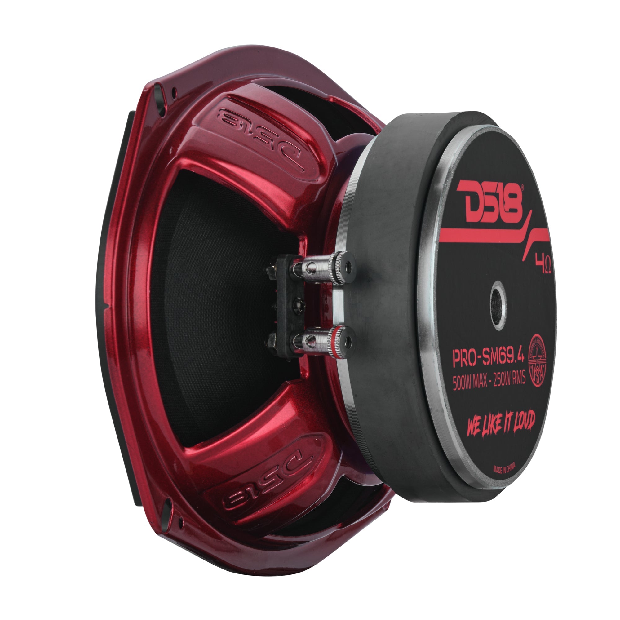 PRO 6x9" Slim Water-Resistant Mid-Range Loudspeaker | 250W RMS 4-Ohm