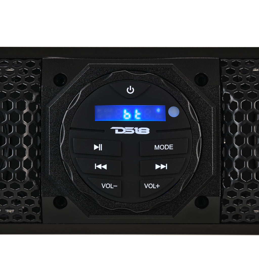26" Marine Amplified Soundbar with Bluetooth USB & RGB Lighting 6 Speakers 600 Watts