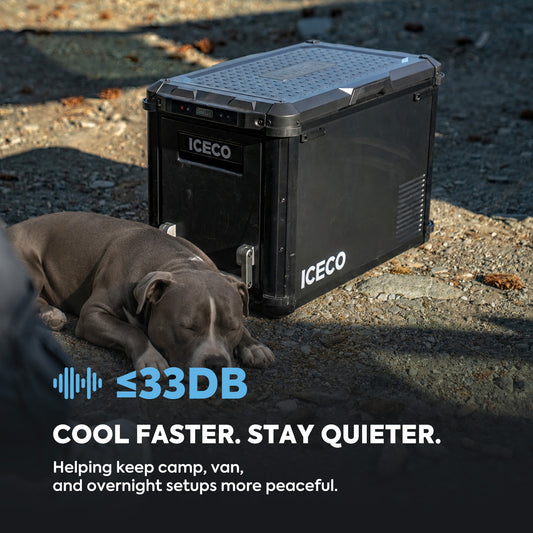 ICECO VL45Plus Single Zone 44QT 3 Way Access Portable Freezer Black