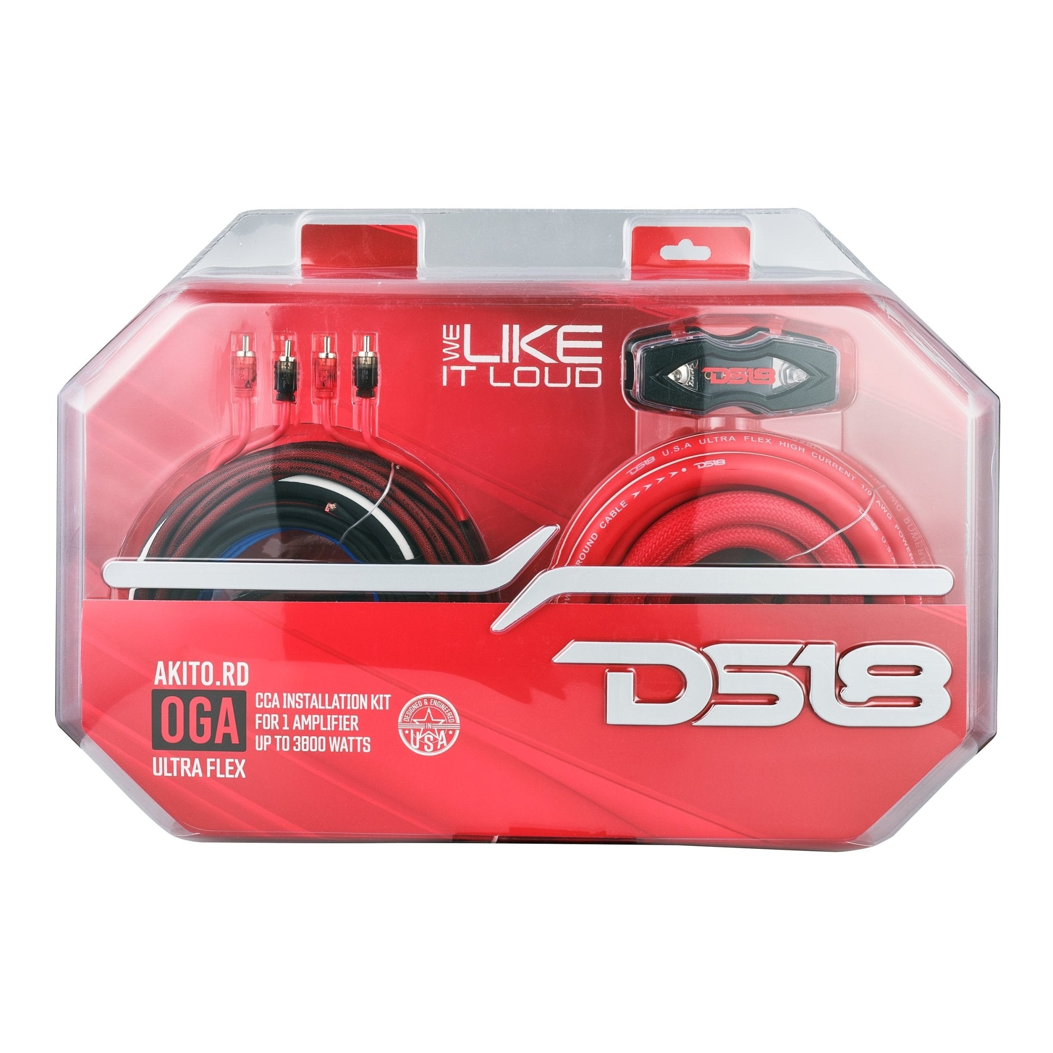 0-GA Amplifier Installation Wiring Kit - Red