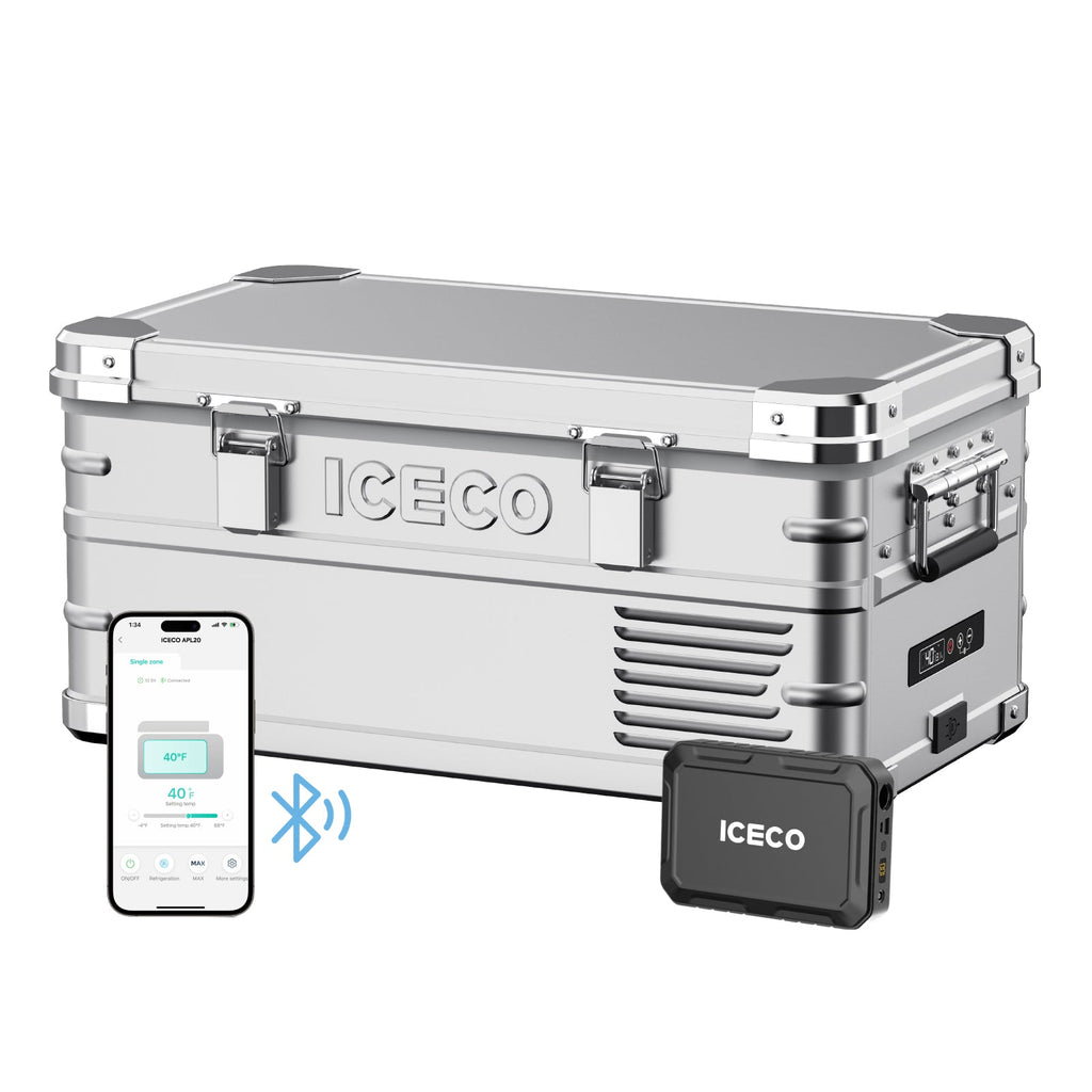 ICECO APL20 Aluminum Single Zone 21QT Portable Cooler Silver