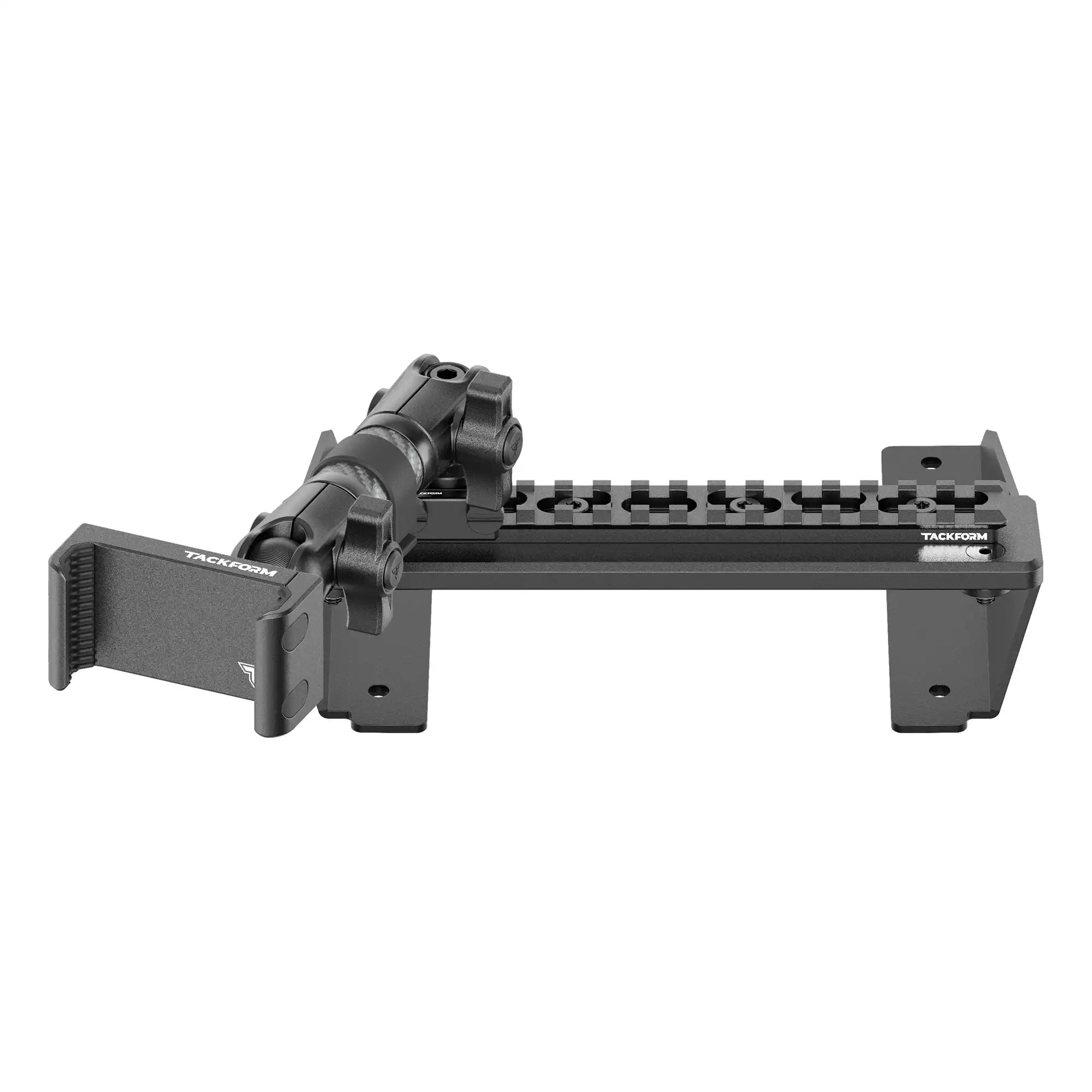 ‘15-‘20 Ford F-150, ‘17-‘22 Super Duty, ‘18-‘21 Expedition Tackform Assault Track Picatinny Dash Bracket With 20LITE Phone Mount