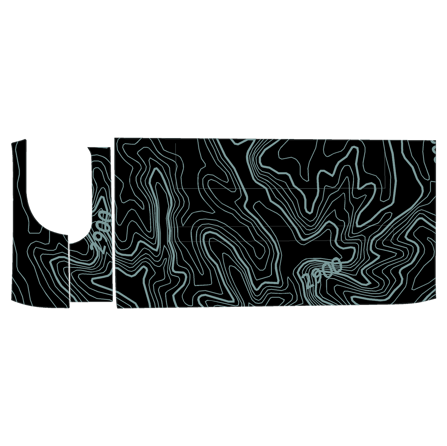 Topo 3 Piece Dash Kit (Printed Series) - 2021+ Bronco