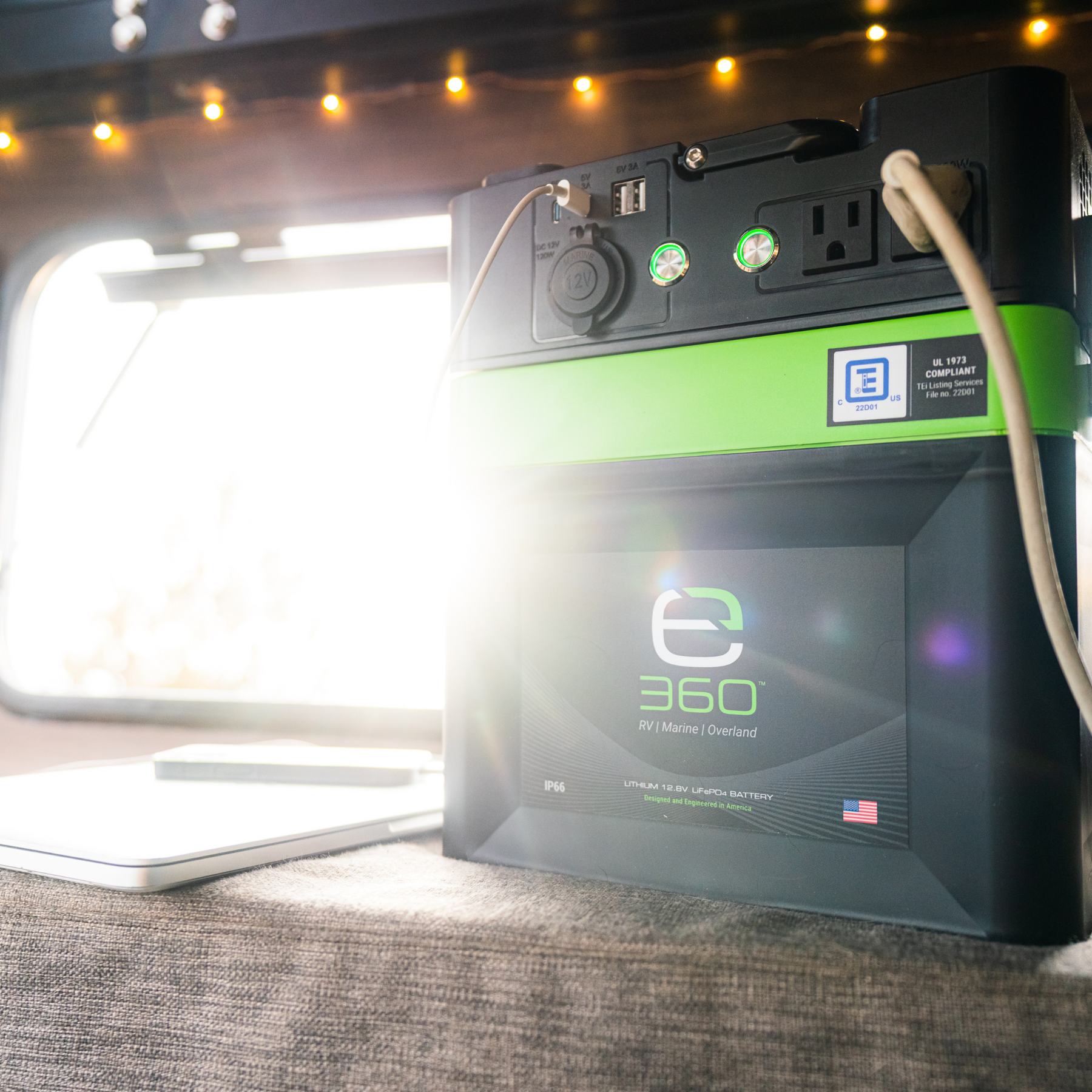 E360 AURA 600W Inverter for 12.8V Group 24 Batteries [A]