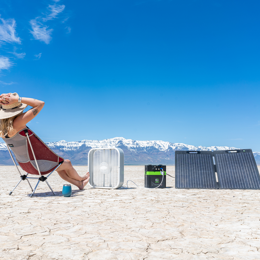 E360 (1) EX-AURA001: AURA 600W Inverter (1) EX-G24-80C: E360 12.8V 80Ah G24 High-Density LiFePO4 Deep Cycle Battery [A]