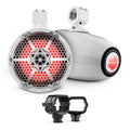 Bronco 6th Gen Roll Bar Audio Bundle – 8" Marine Tower Speakers with RGB LED Lights and OEM Roll Bar Mounting Clamps
