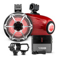 Bronco 6th Gen Roll Bar Audio Bundle – 8" Marine Tower Speakers with RGB LED Lights, OEM Roll Bar Mounting Clamps & Amplifier