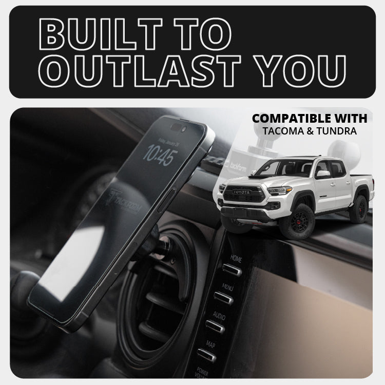 2016-2023 Toyota Tacoma & 2014-2021 Tundra LINK™ Vent Mount Bracket With MagSafe Charging Phone Holder | Choose Your Arm Length