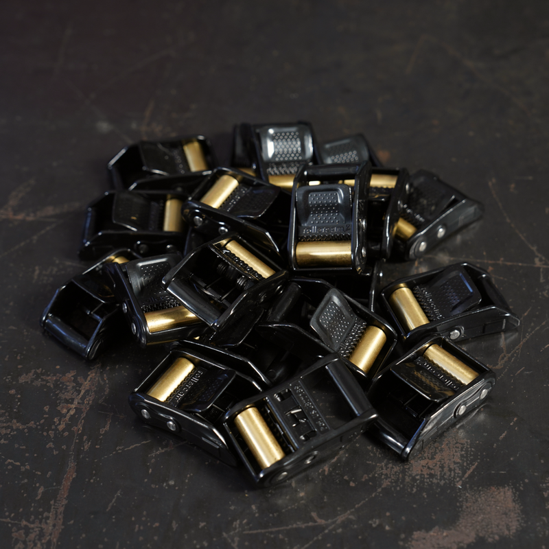 Rollercam 1.25in Black Finish Cam Buckle (Pack of 1)