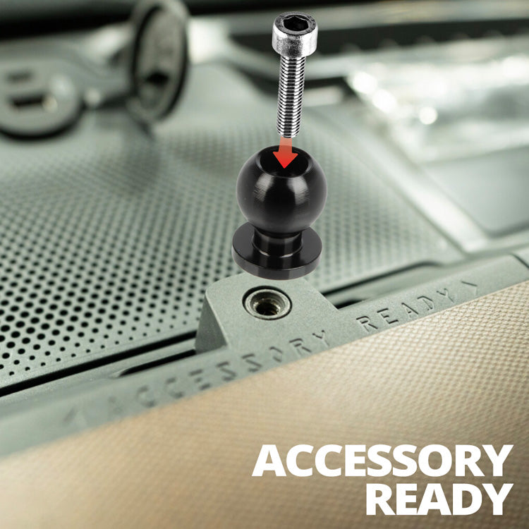 LINK™ 2-in-1 CB Microphone/Radio Holder | Accessory Ready Dash and Grab Handle Compatible | 2021+ Ford Bronco | 7.5"-9.25" Telescoping Arm