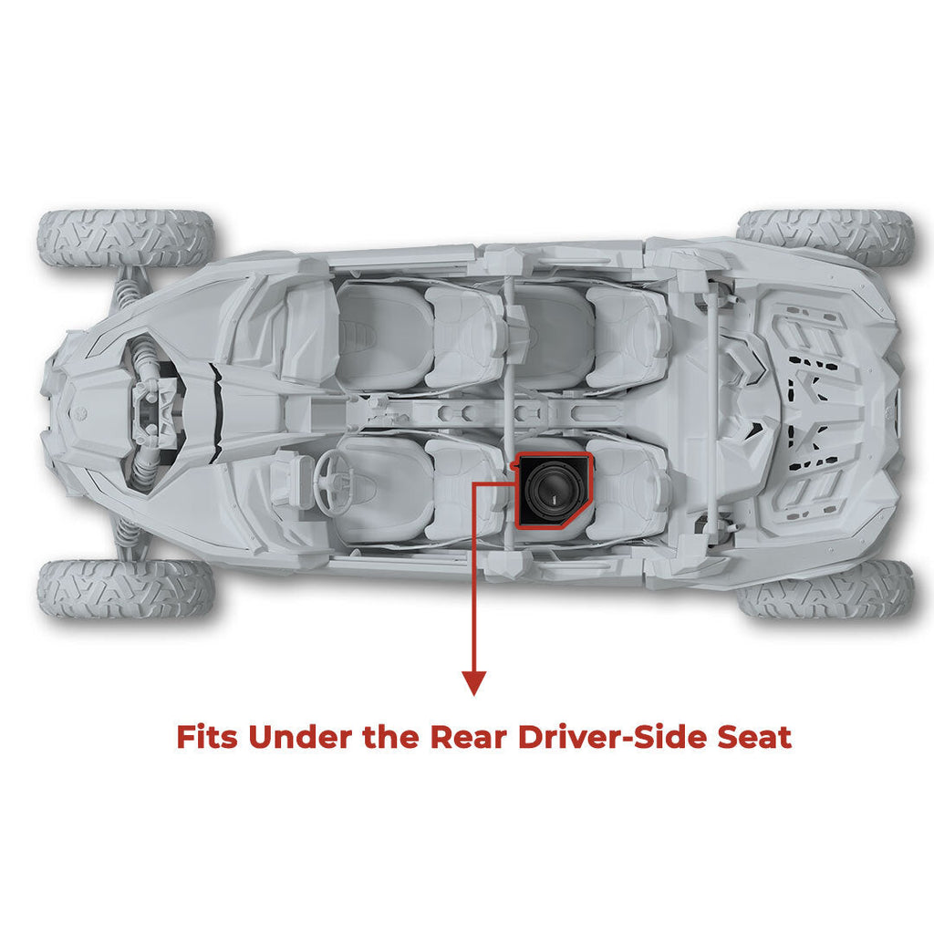 Can-Am 10” Under-Seat Subwoofer Enclosure for 4-Door Maverick X3 (2017-Up) - Rear Driver Side