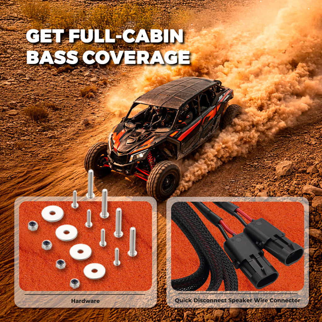 Can-Am 10” Under-Seat Subwoofer Enclosure for 2-Door & 4-Door Maverick X3 (2017-Up) - Front Passenger Side