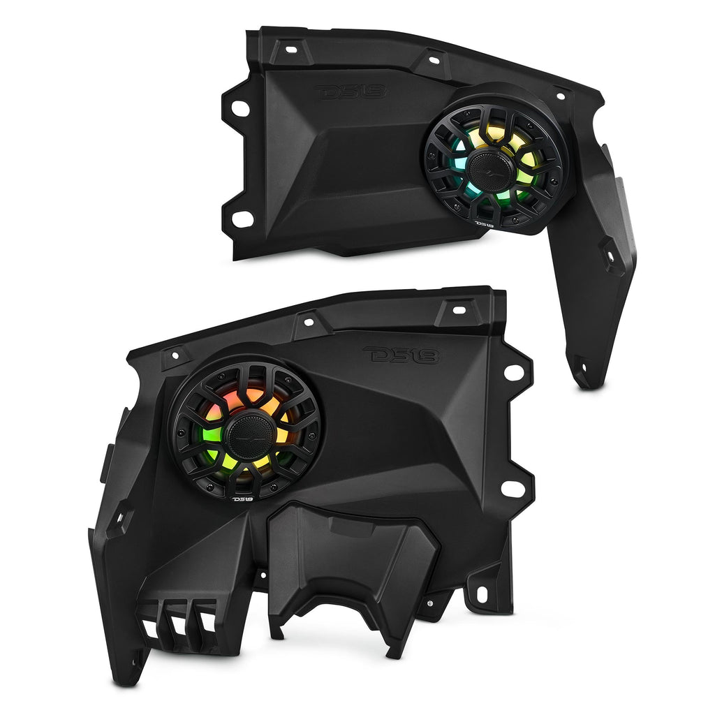 Can-Am Maverick X3 Stage 5 - Dash Speaker Panels, 8" Tower Speakers, Dual 12” Subwoofer, Amplifier, Bluetooth Radio & LED Lights