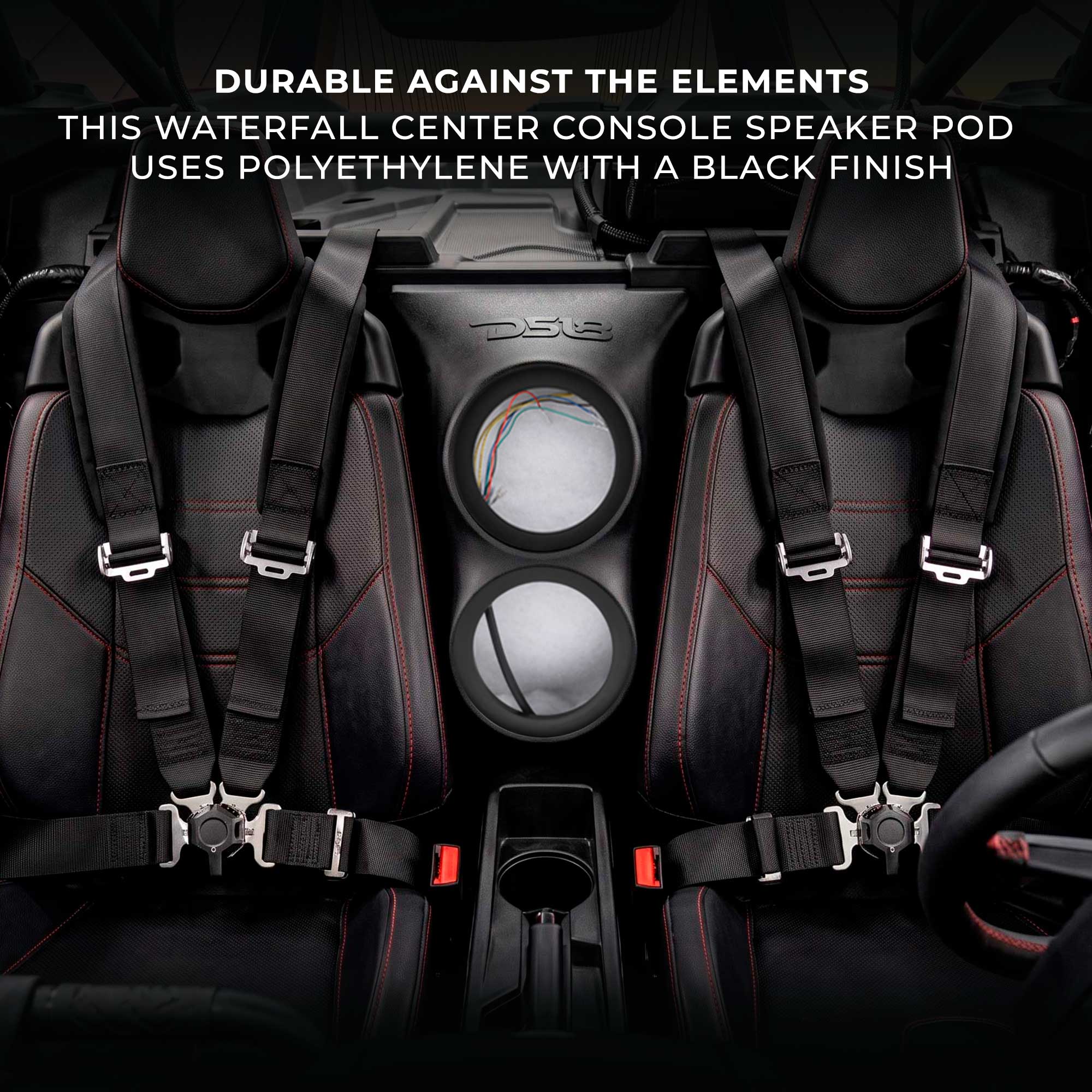 Can-Am Maverick X3 (2017-Up) Waterfall Center Console Speaker Pod – Fits Dual 6.5” Speakers