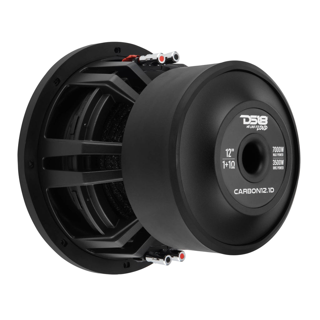 12" High Excursion Subwoofer with Carbon Fiber Cone | 3500W RMS / 7000W Peak | Dual 1-Ohm Voice Coil