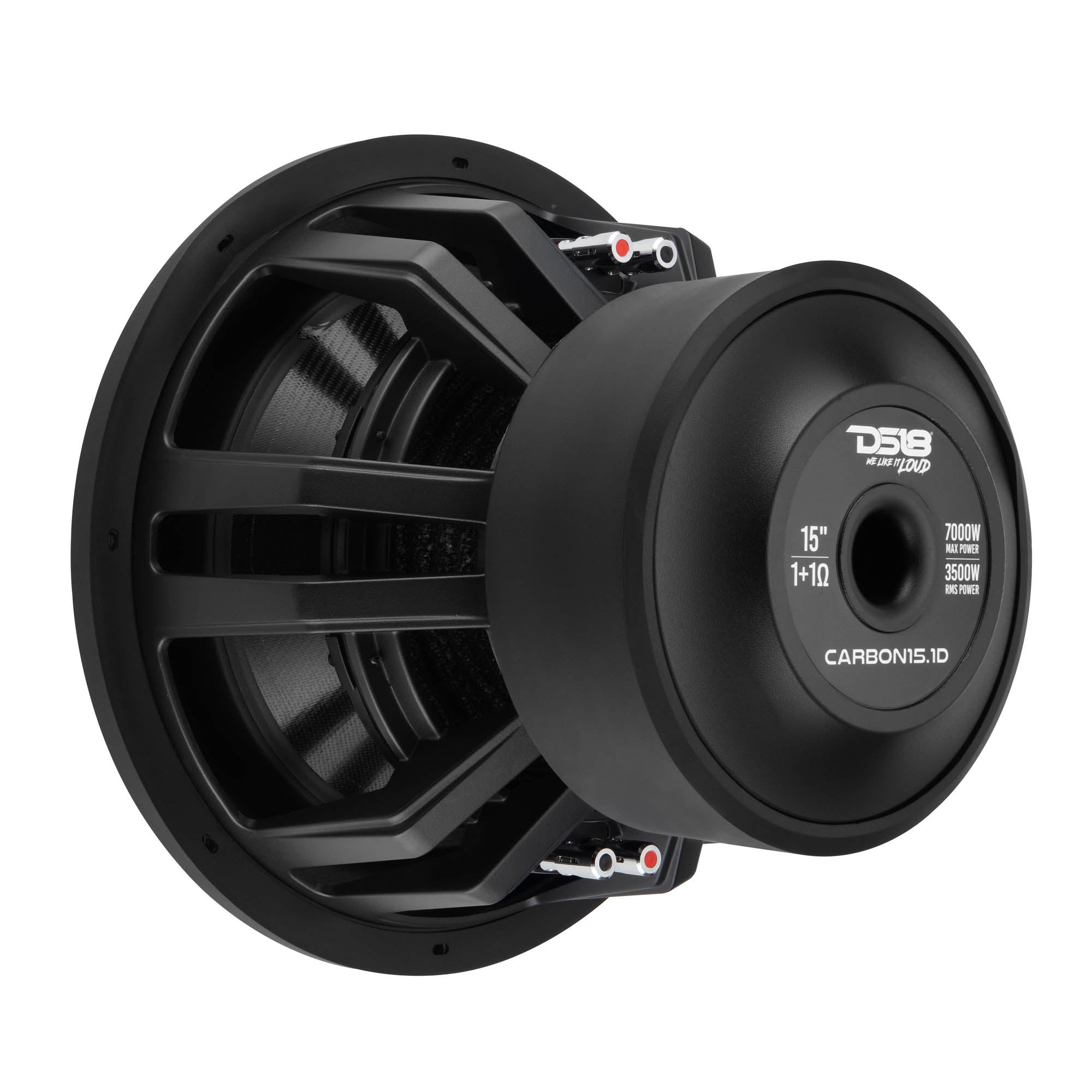 15" High Excursion Subwoofer with Carbon Fiber Cone | 3500W RMS / 7000W Peak | Dual 1-Ohm Voice Coil