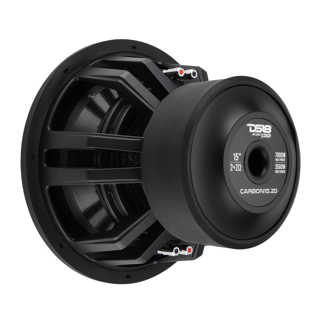 15" High Excursion Subwoofer with Carbon Fiber Cone | 3500W RMS / 7000W Peak | Dual 2-Ohm Voice Coil