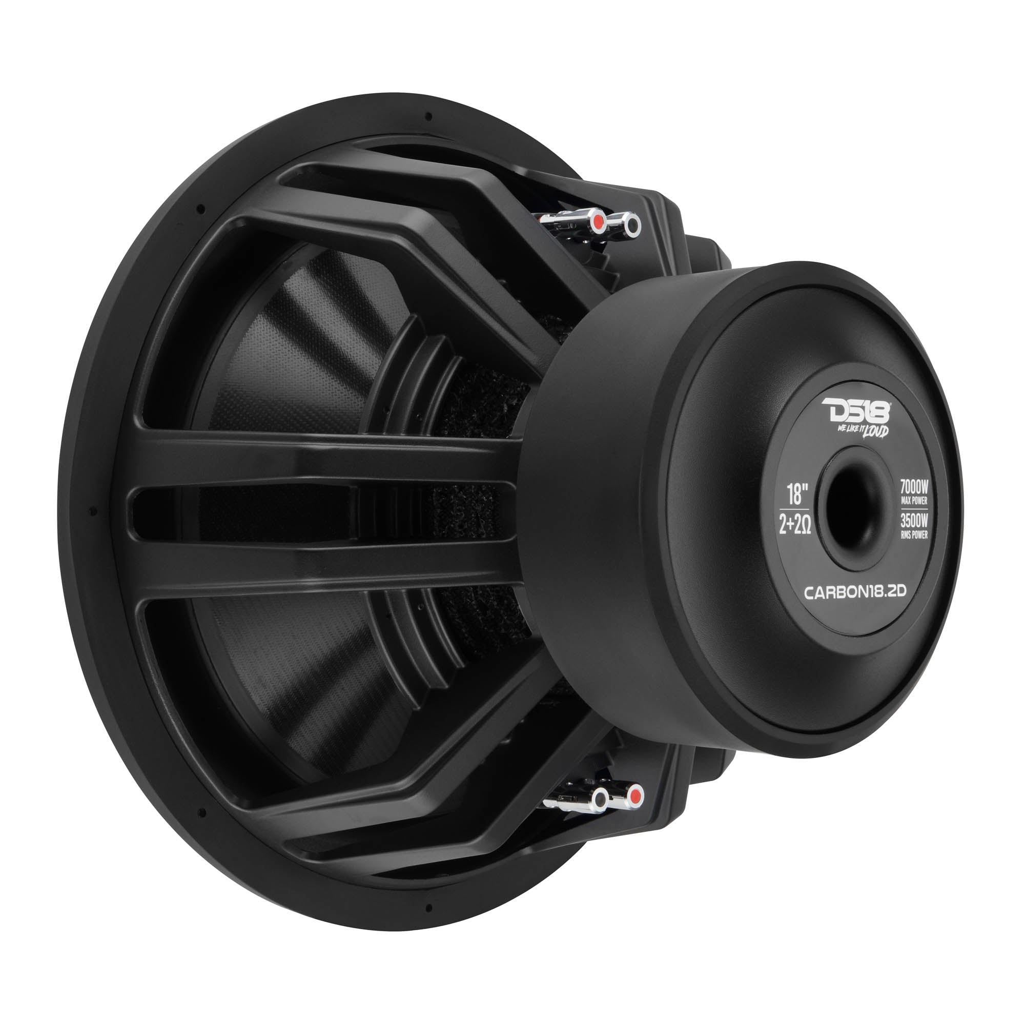 18" High Excursion Subwoofer with Carbon Fiber Cone | 3500W RMS / 7000W Peak | Dual 2-Ohm Voice Coil