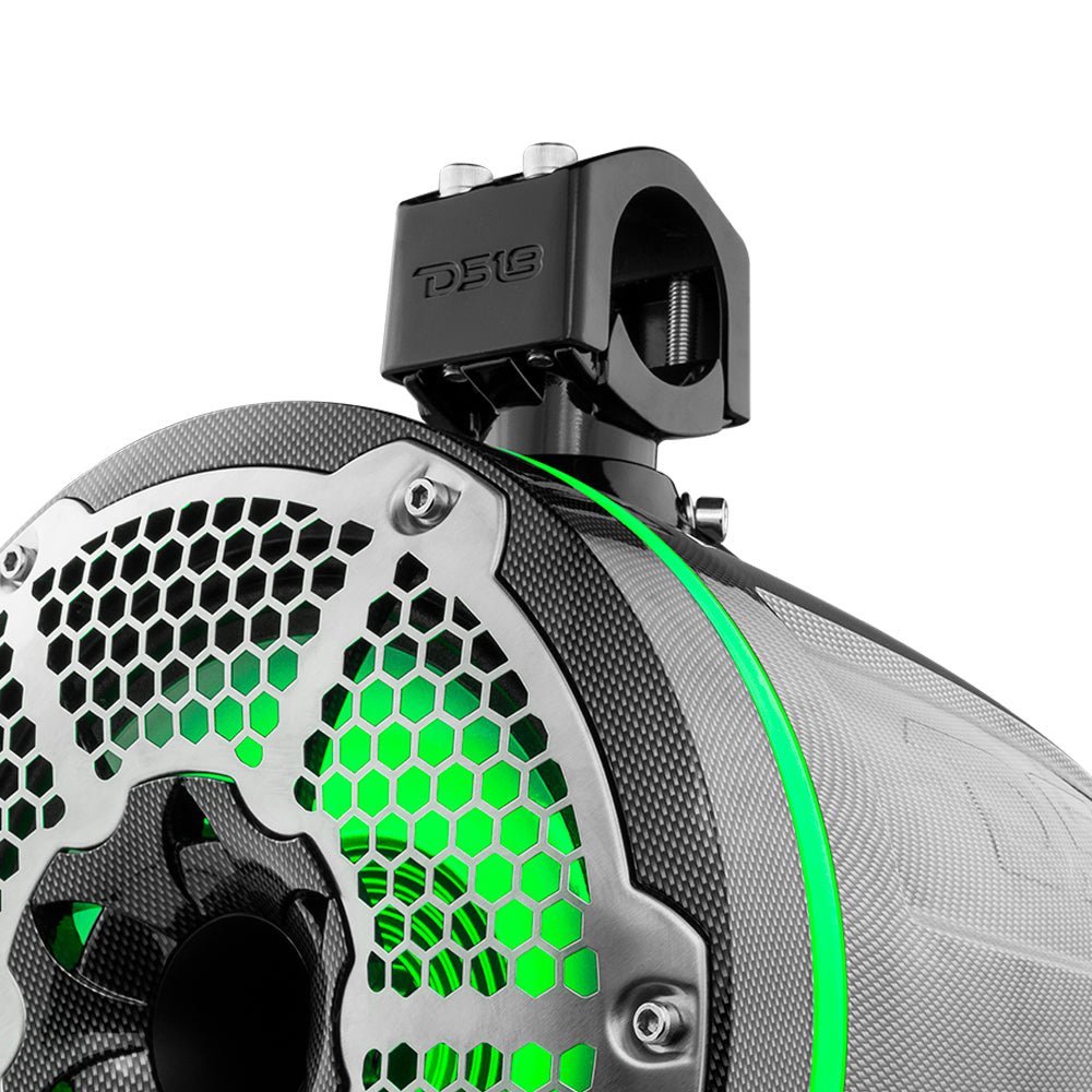NXL 10" Neodymium Marine and Powersports Towers with Built-in Passive Radiator, 1" Driver and LED RGB Lights 300 Watts Rms