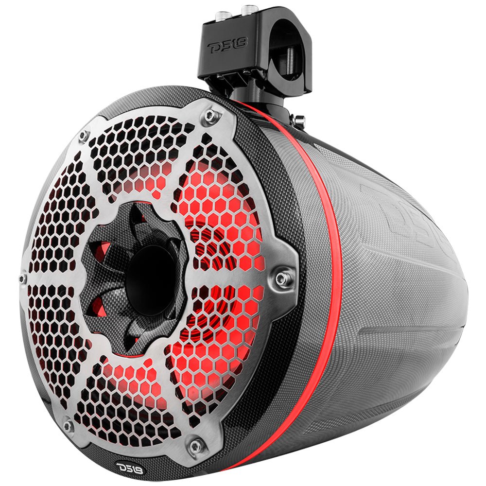 NXL 10" Neodymium Marine and Powersports Towers with Built-in Passive Radiator, 1" Driver and LED RGB Lights 300 Watts Rms