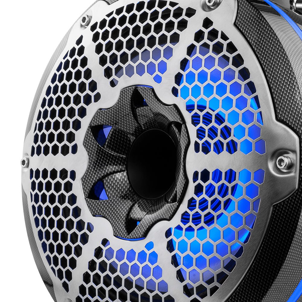 NXL 10" Neodymium Marine and Powersports Towers with Built-in Passive Radiator, 1" Driver and LED RGB Lights 300 Watts Rms