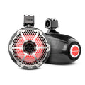 NXL 8" Neodymium Marine and Powersports Towers with Built-in Passive Radiator, 1" Driver and LED RGB Lights 180 Watts Rms -Black Carbon Fiber