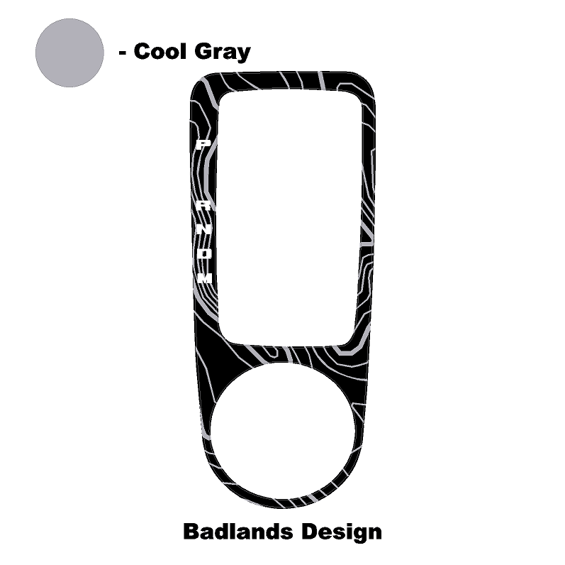 Topo Automatic Shifter Overlay (Printed Series) - 2021+ Bronco Automatic