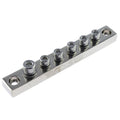 Chrome Plated Distribution Bar Block 1x 1/0-GA and 5 x 2/0-GA Screw Down Type 7" Long