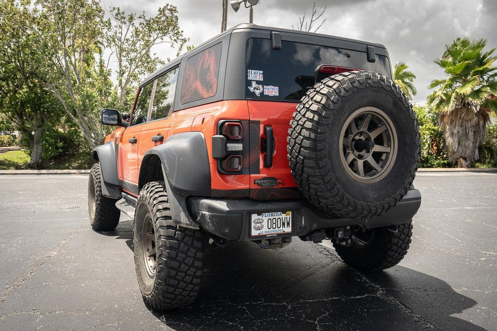 Safari Topo Middle Tailgate Overlays - 2021+ Bronco