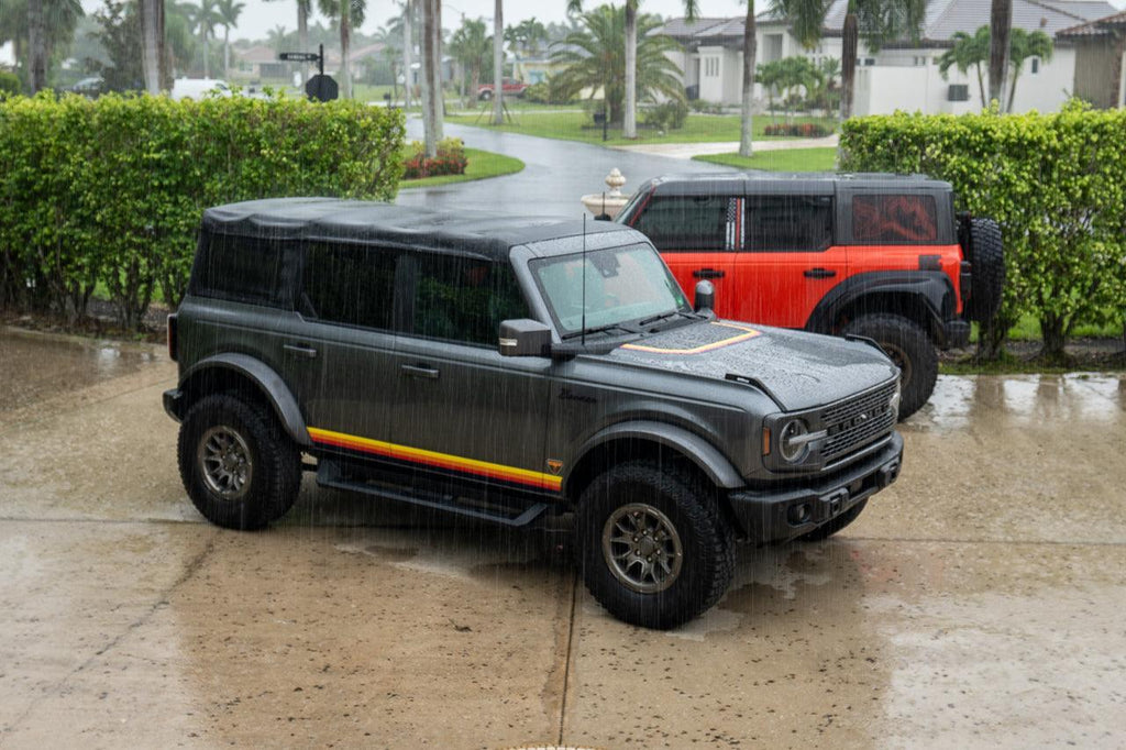 Badlands 5 Bar Retro Stripe Package (Hood, Lower Door Protection, Door Sills) - 2021+ Bronco