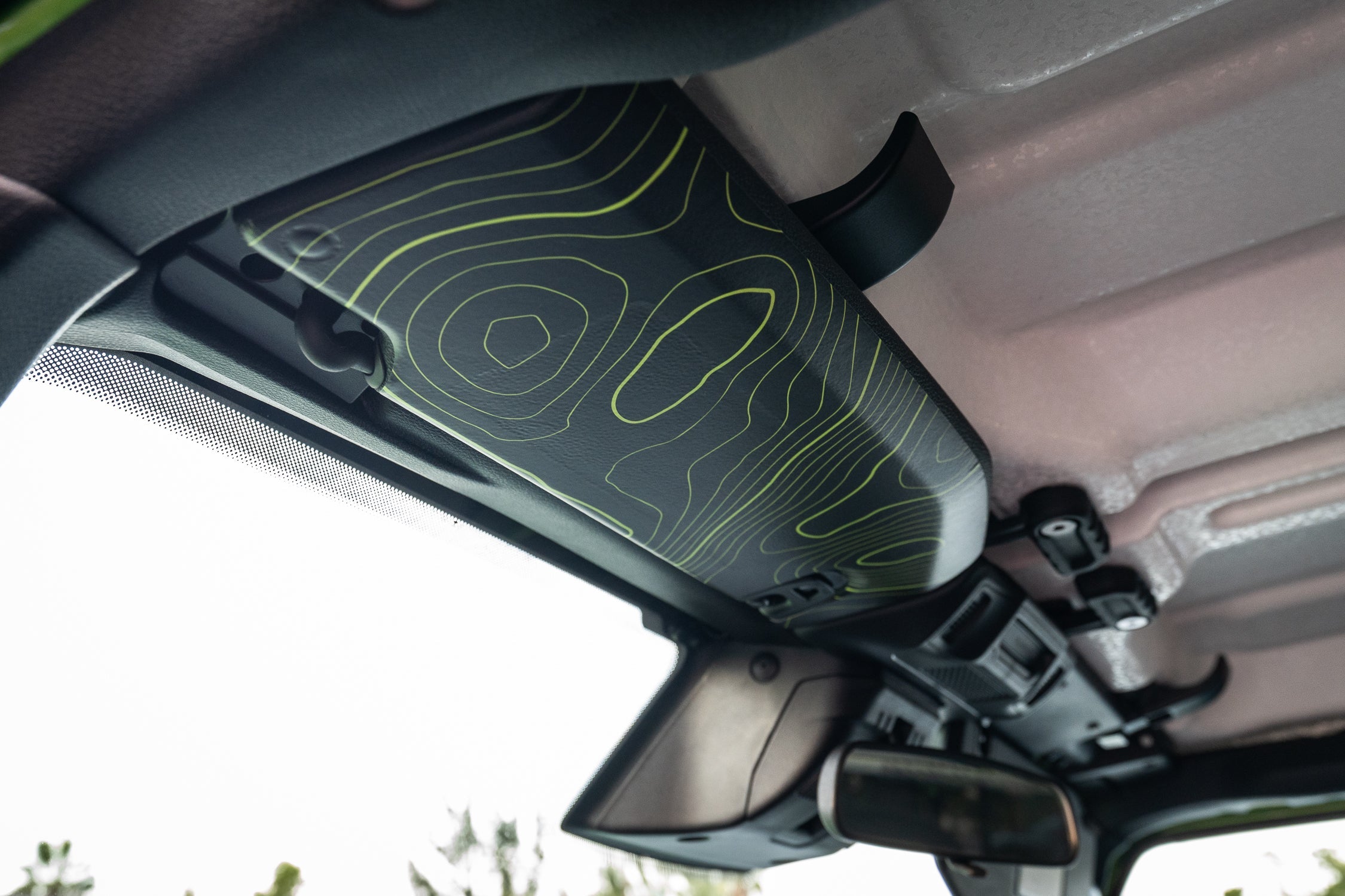 Topographic Map Sun Visor Overlays - 2018+ Wrangler JL / Gladiator JT