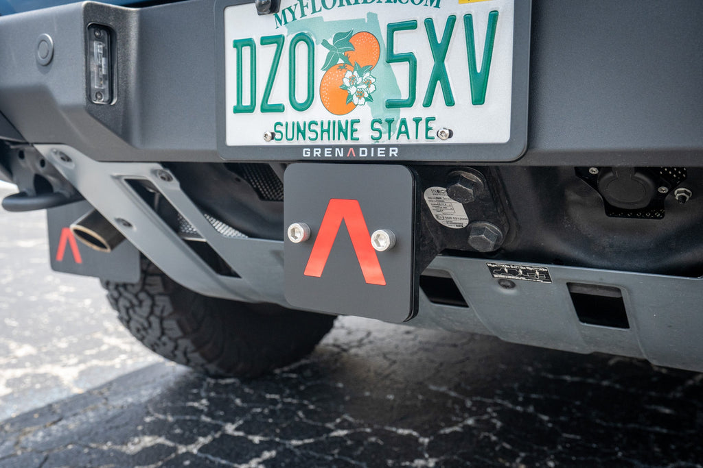 Rear Hitch Cover with Red Lambda - 2024+ Grenadier
