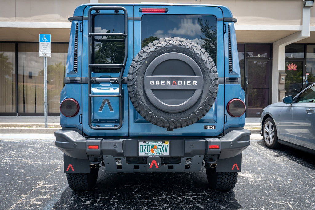 Rear Hitch Cover with Red Lambda - 2024+ Grenadier / Quartermaster
